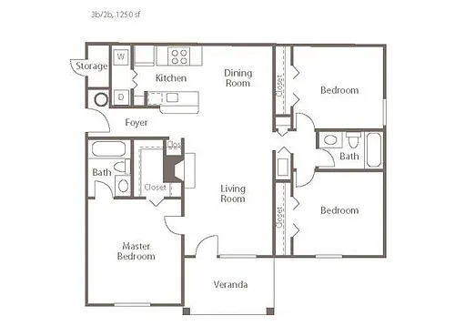 Floor plan 3 Bedroom