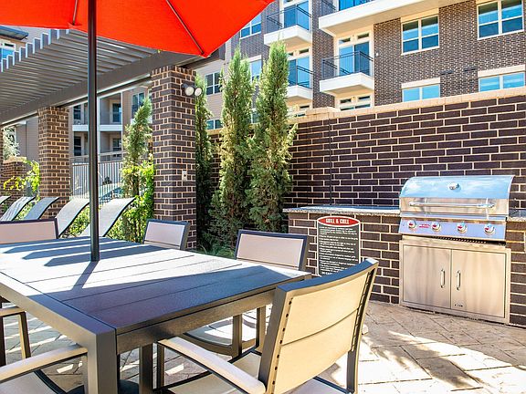 Poolside BBQ Grill and dining table