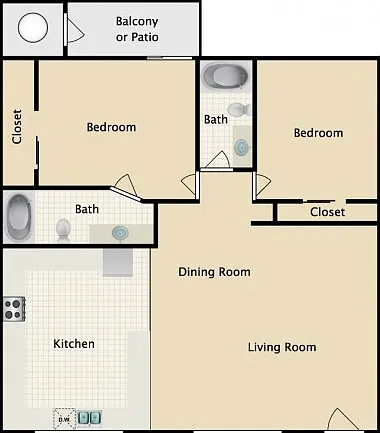 2 Bedrooms / 2 Baths 2 Bedrooms / 2 Baths