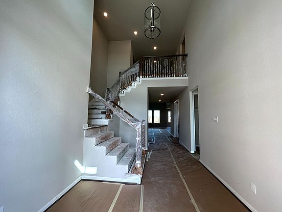 Construction progress - entryway with grand staircase
