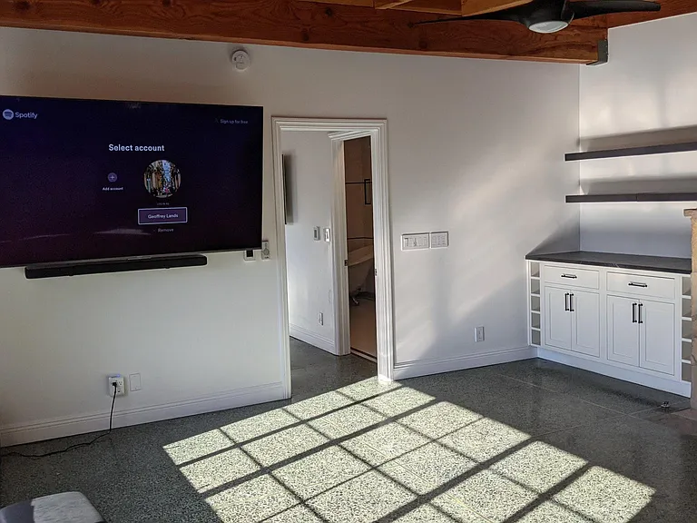 75" Smart TV with Sound Bar and Woofer