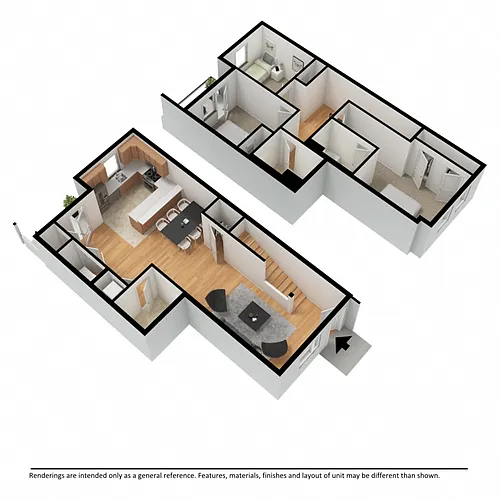 Floor plan 3 Bedroom, 2.5 Bath