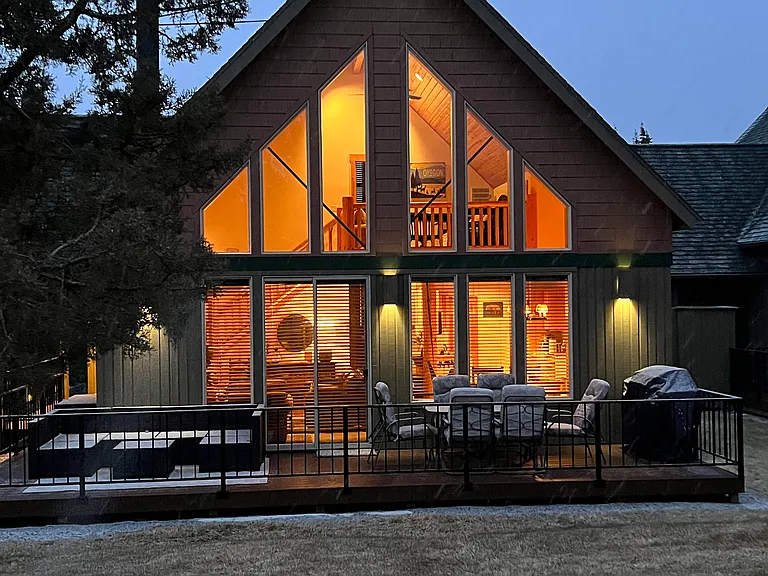 Back Porch Which Backs Up To Golf Course. Gas Grill & Seating For Relaxing