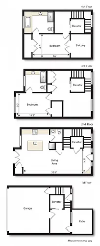 Floor plan 2 Bedroom, 2.5 Bathroom