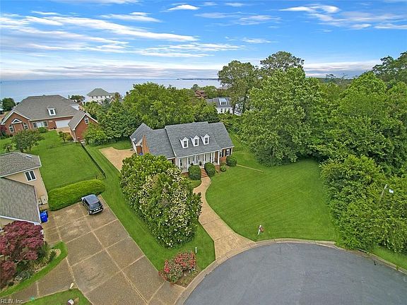 Cul-de-sac lot, one block from the water.