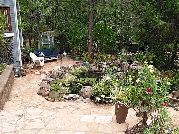 Pond and patio
