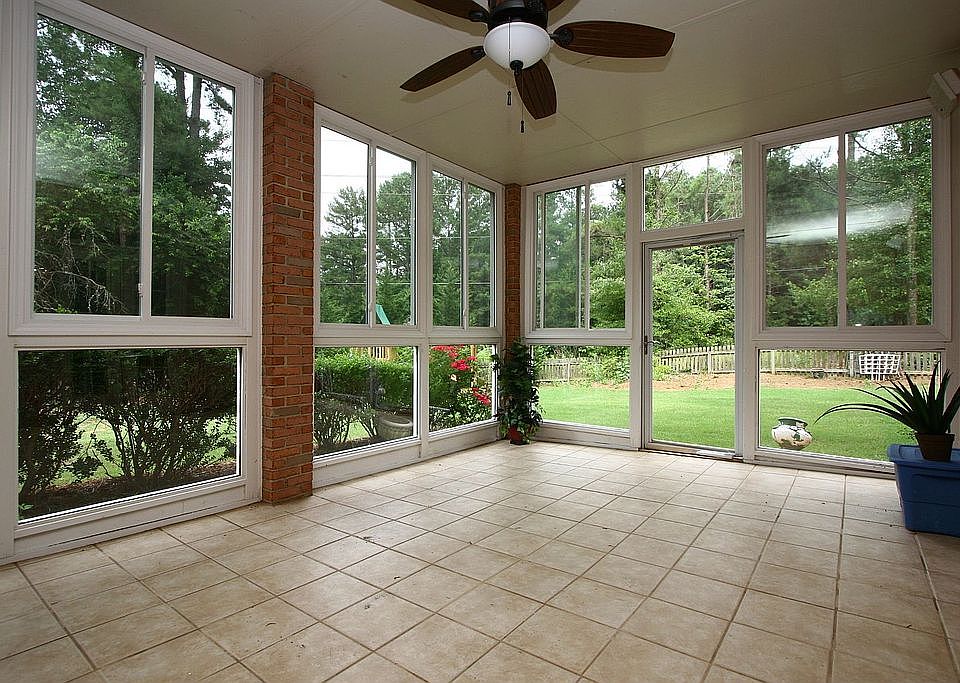 Newly Finished Sunroom off Basement Recreation Room