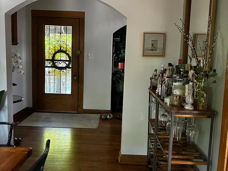 Front door from dining room