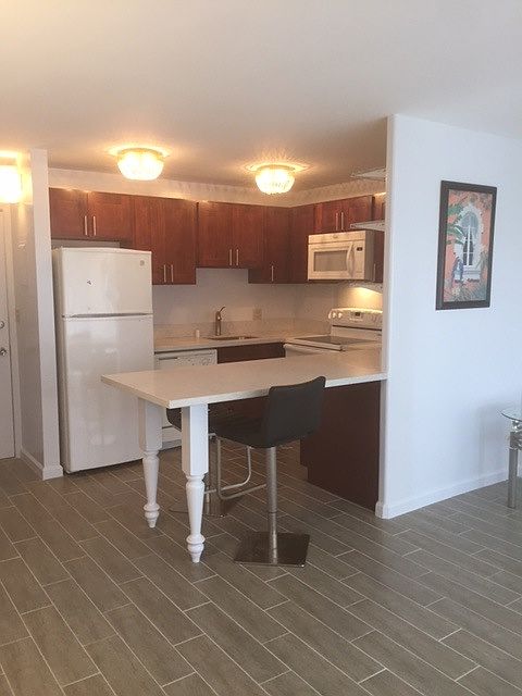 Kitchen has undergone a complete reno; granite countertops,