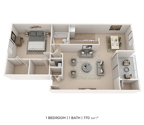 Floor plan One Bedroom