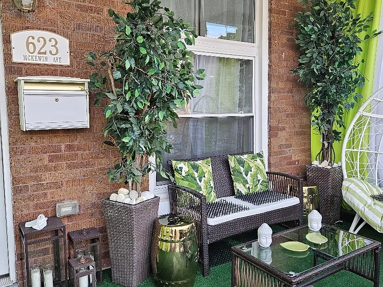 Front porch and entry.