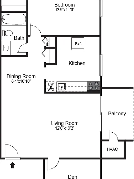 One bedroom den One bedroom den