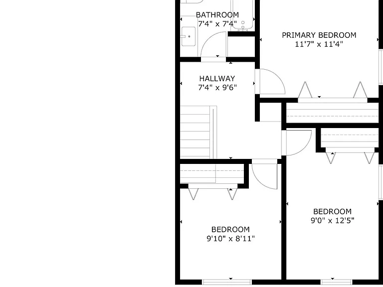Upper Level 3 Bedrooms + Full Bathroom