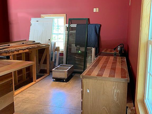 Counter and stove behind bar