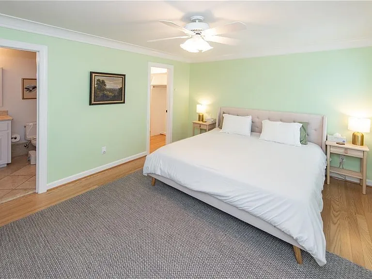 First king size upstairs bedroom with large walk-in closet.