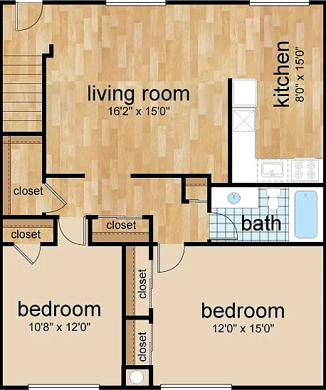 2 Bedroom 2 Bedroom