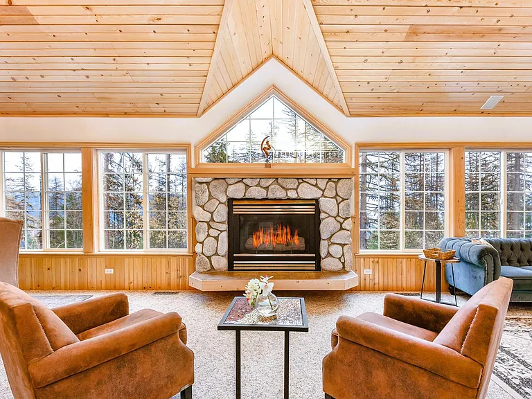 Living room fireplace