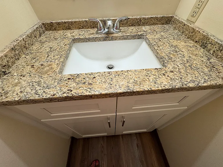 New vanity and granite counter
