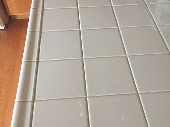 Tile on all counter tops