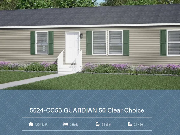 Clayton Guardian 56 (24x56) Plan, Timber Point Mobile Home Community