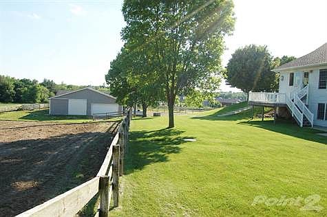 Barn w/two car garage, backyard and back pasture