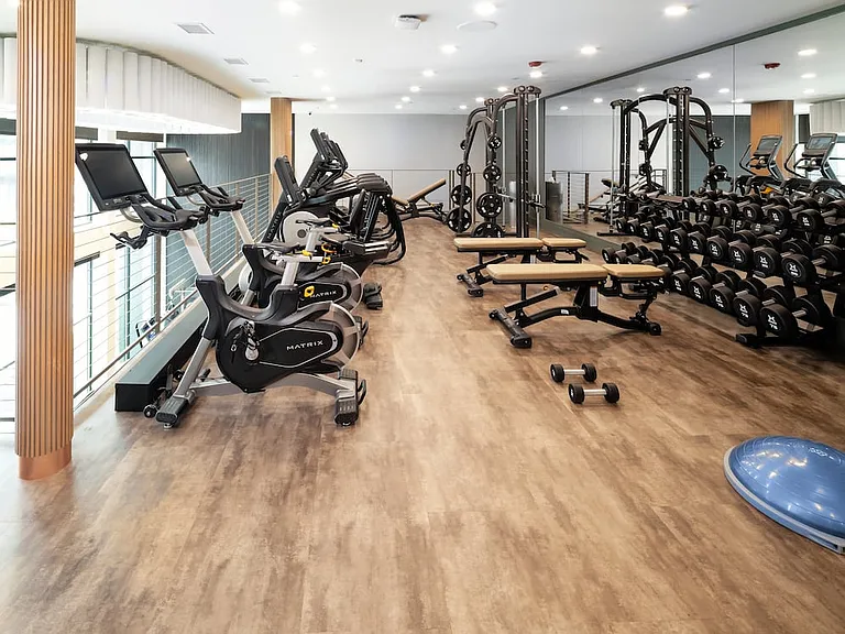 Upper level of fitness center