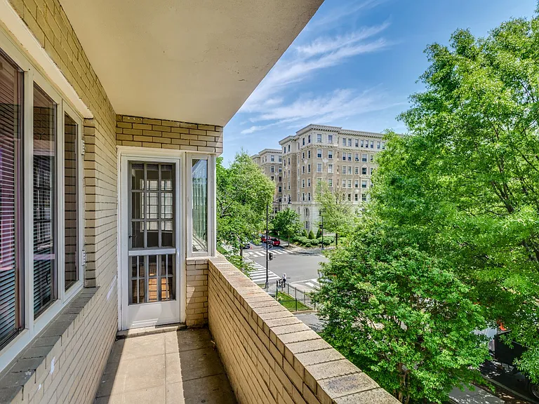 Third-floor apartment balcony view