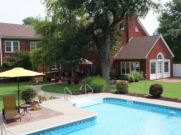 Backyard with pool view