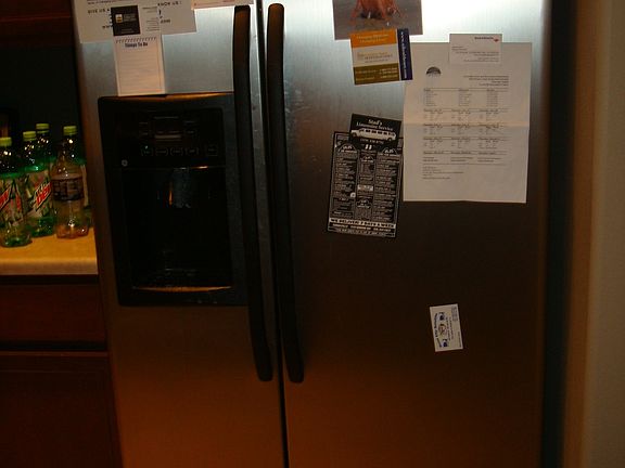stainless steel fridge