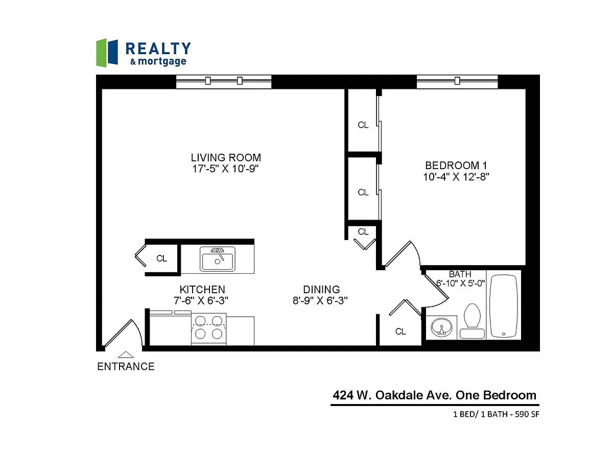 Floor plan One Bed - 01, 02, 03 Tiers