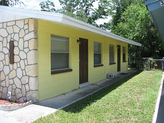 Front doors and covered walkway.