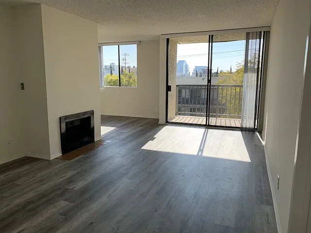 Living room with fireplace