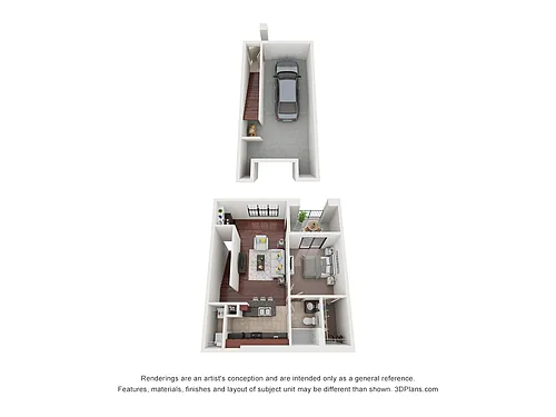 Floor plan A3 - Attached Garage