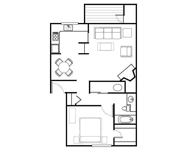 Floor plan 1X1