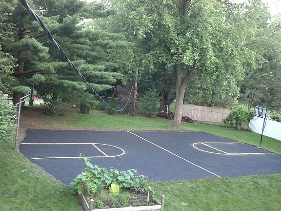 Backyard basketball court