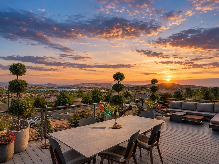 Deck at Twilight. How Sweet it IS!