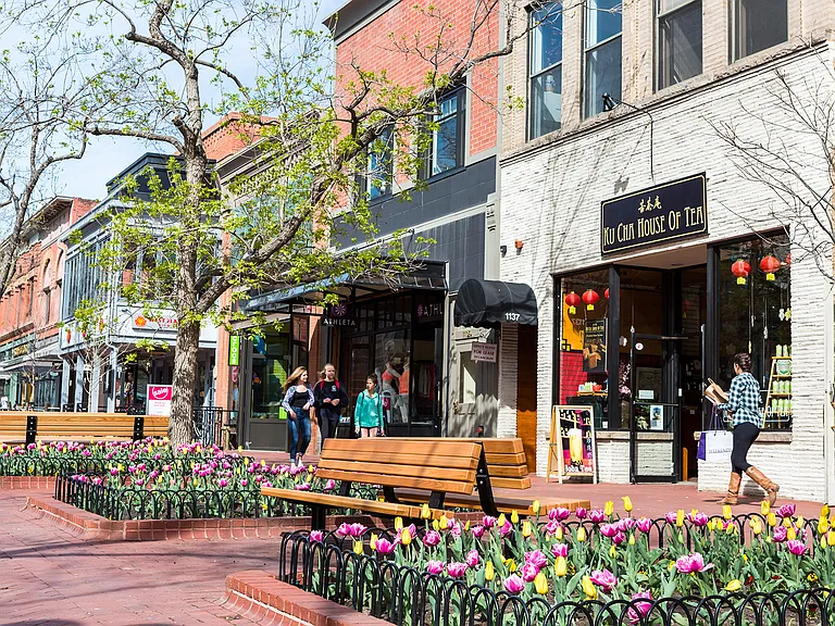 Take advantage of shopping, dining and entertainment at the iconic Pearl Street Mall