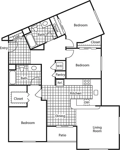 Floor plan The Franciscan (3A)