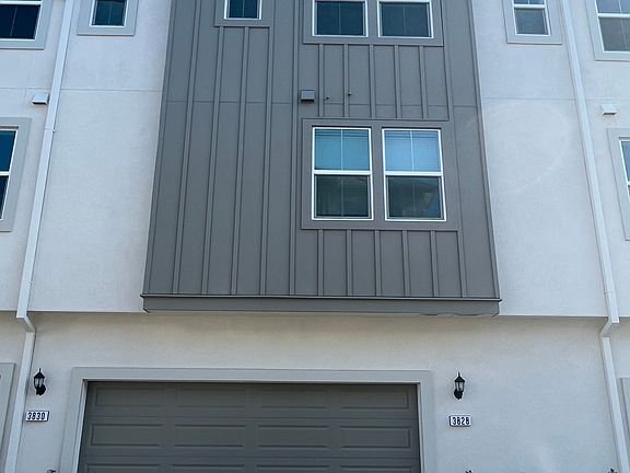 Two car garage in back of the house