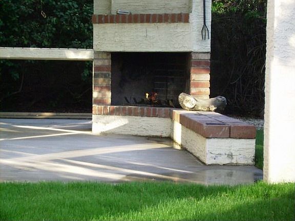 Fireplace at Patio