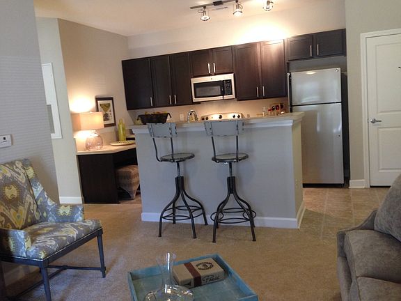 Open kitchen and bar area