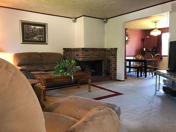 LR - wood burning fireplace