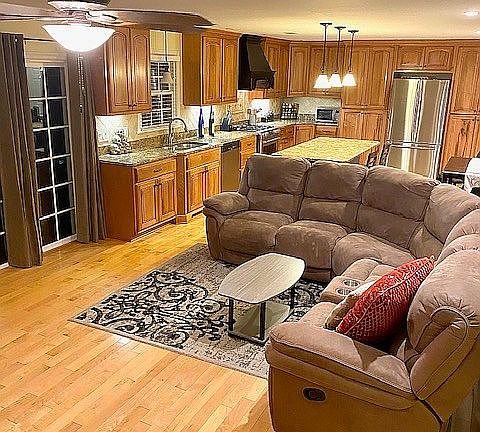 Open concept family room