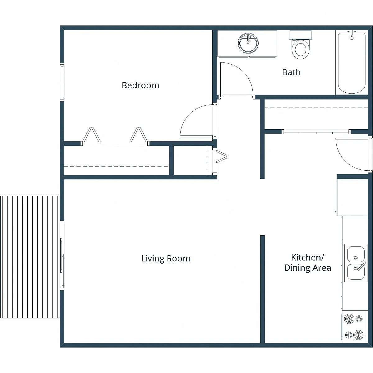 Floor plan One Bedroom 11A