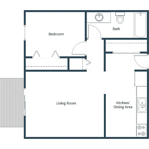 Floor plan One Bedroom 11A
