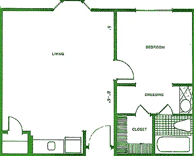 Floor plan A3 1x1 Reno