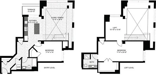 Floor plan 2 Bedrooms BB