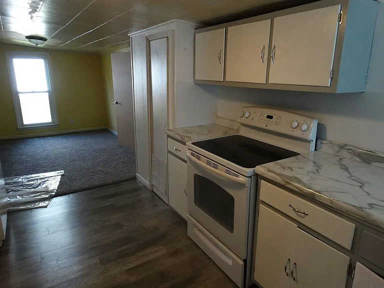 Kitchen with dining / family room.