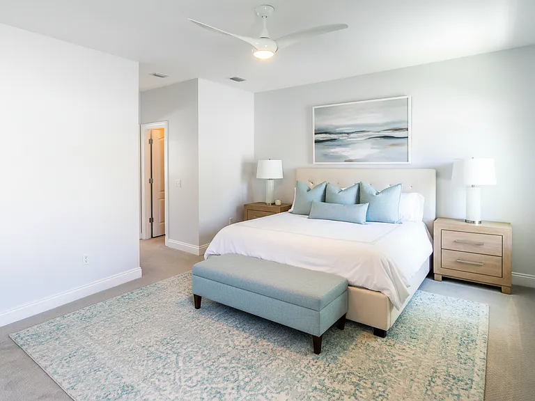 Primary suite has two closets. It is very spacious.