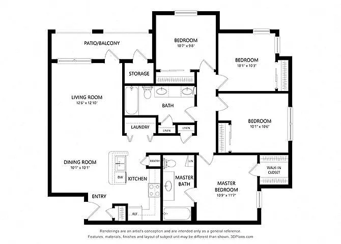 Floor plan Four Bedroom